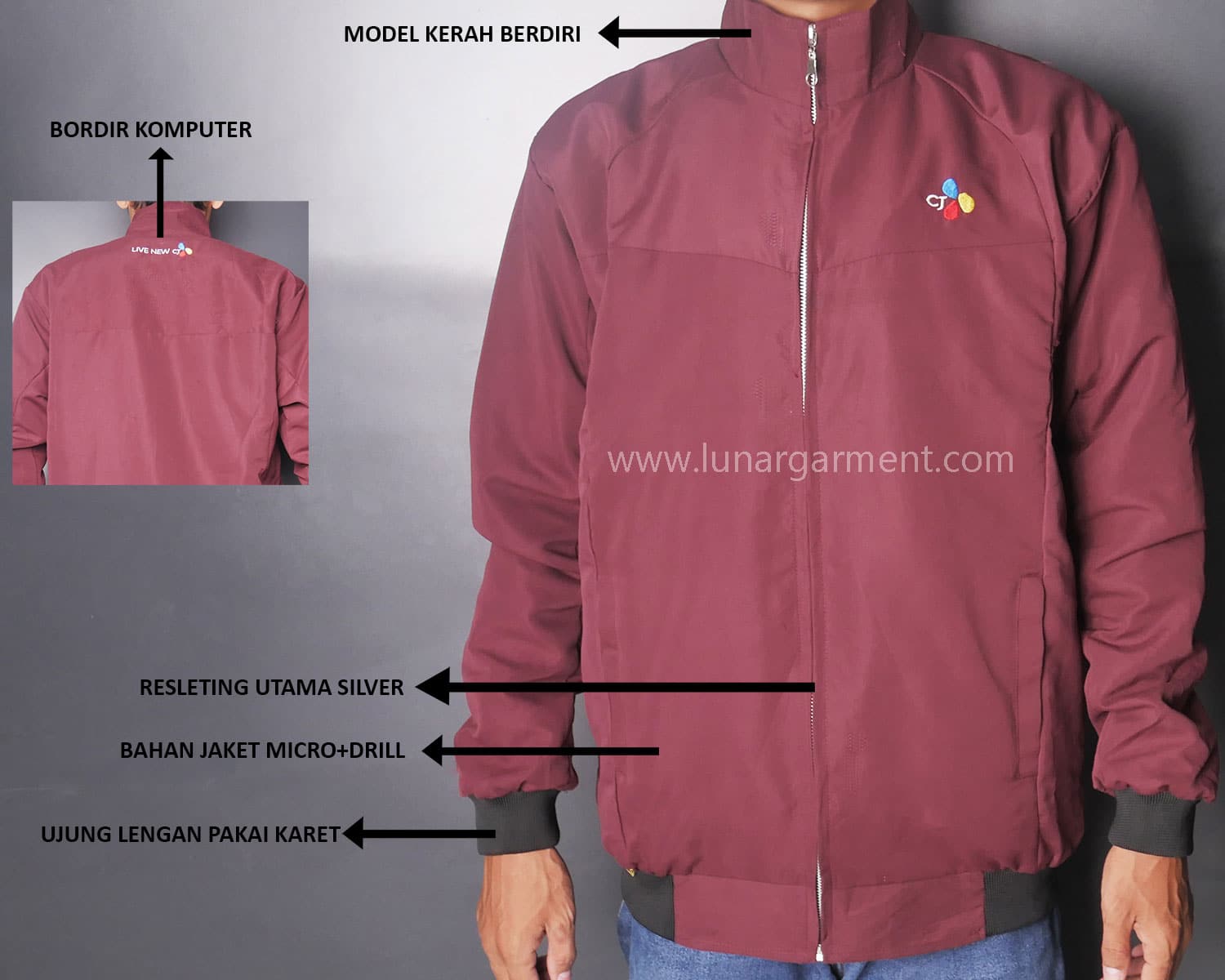 Hasil Produksi Dan Desain Jaket Micro Drill CJ Live New