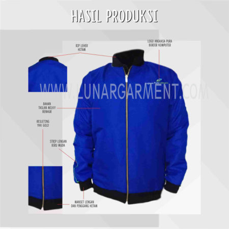 Hasil Produksi Jaket Taslan Milky+Furing dari AngkasaPuraa