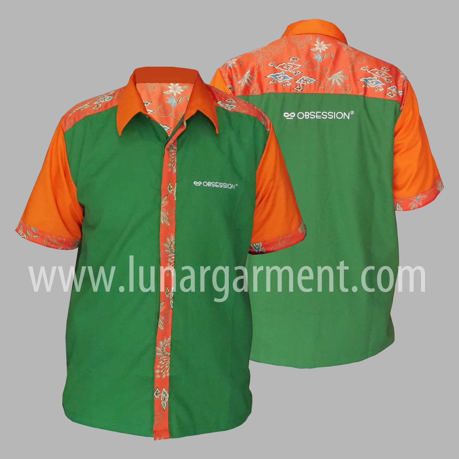 Hasil Produksi Dan Desain Kemeja American Drill Obsession Kombinasi Batik