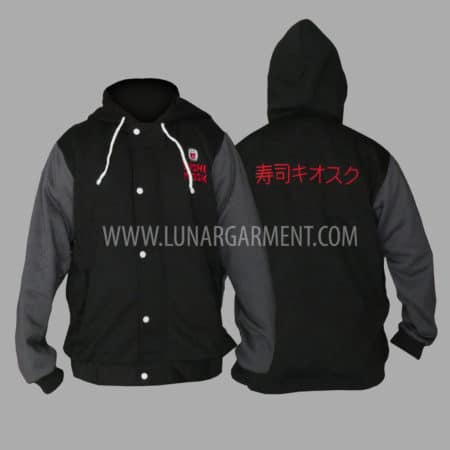 Hasil Produksi Dan Desain Jaket Fleece Sushi Kiosk