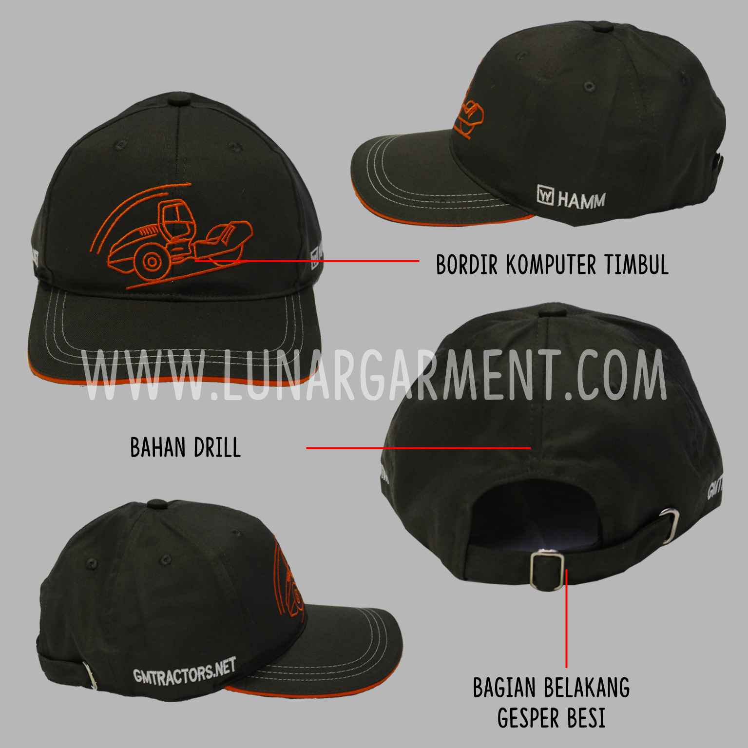 Hasil Produksi Topi Bahan Drill