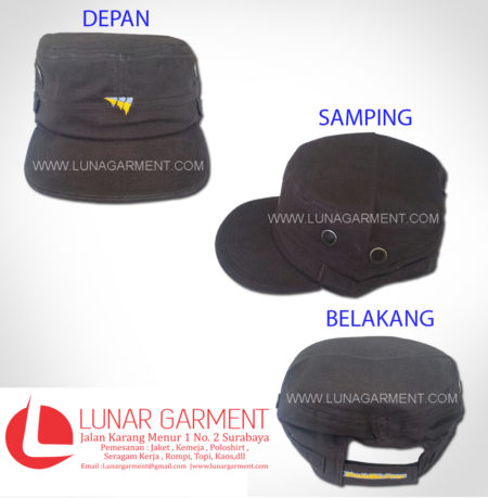 Hasil Produksi Topi Mandalika Gress Warna Hitam
