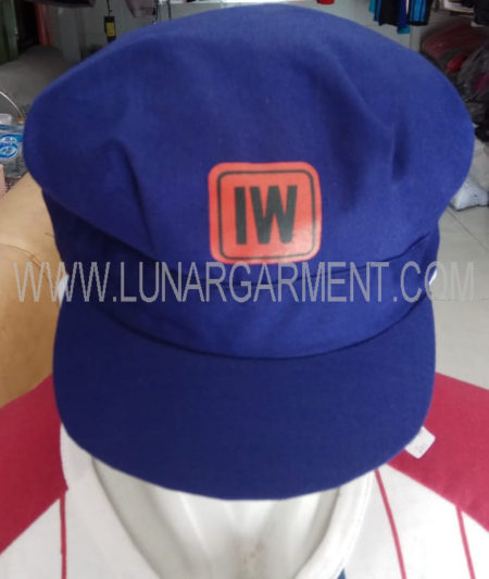 Topi Bahan Drill Indo World (Depan)