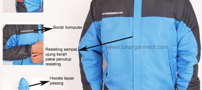 Hasil Produksi Dan Desain Jaket Taslan Milky Polar Bank Papua Hasil Produksi Dan Desain Jaket Taslan Milky Polar Bank Papua