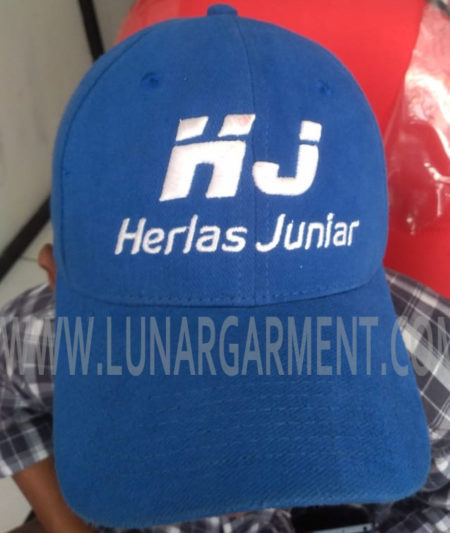 Hasil Produksi Topi bahan Rapel Harles Junior (Depan)