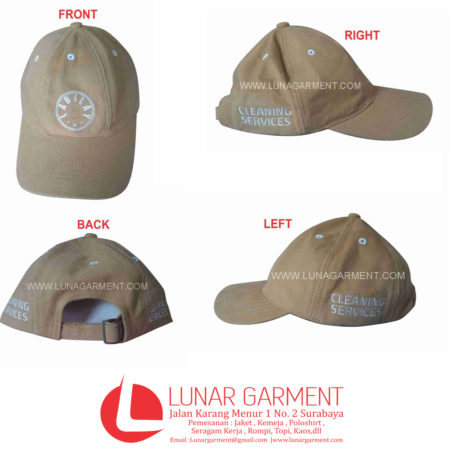 Hasil Produksi Topi Cleaning Service