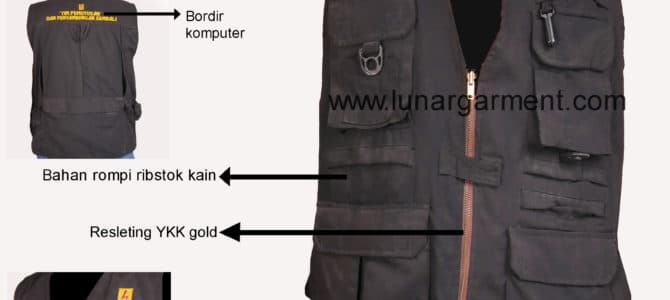 Hasil Produksi Dan Contoh Desain Rompi PLN Ripstop Katun Hasil Produksi Dan Contoh Desain Rompi PLN Ripstop Katun