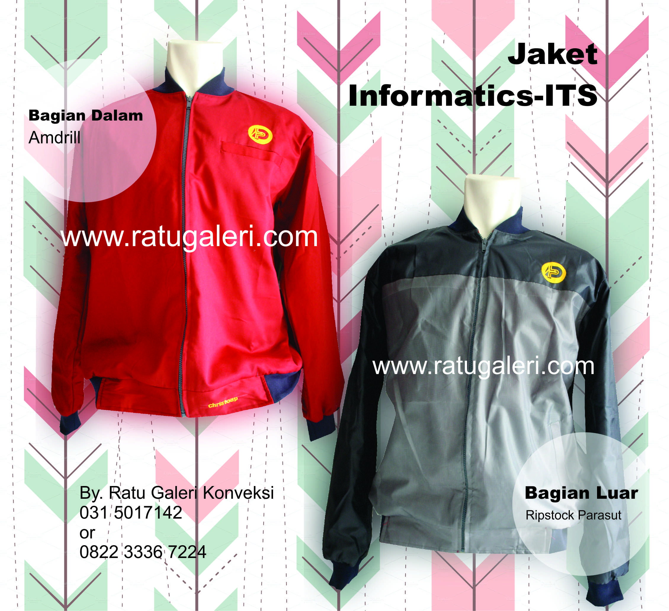 Contoh Desain Jaket Ripstok Parasut Informatics ITS