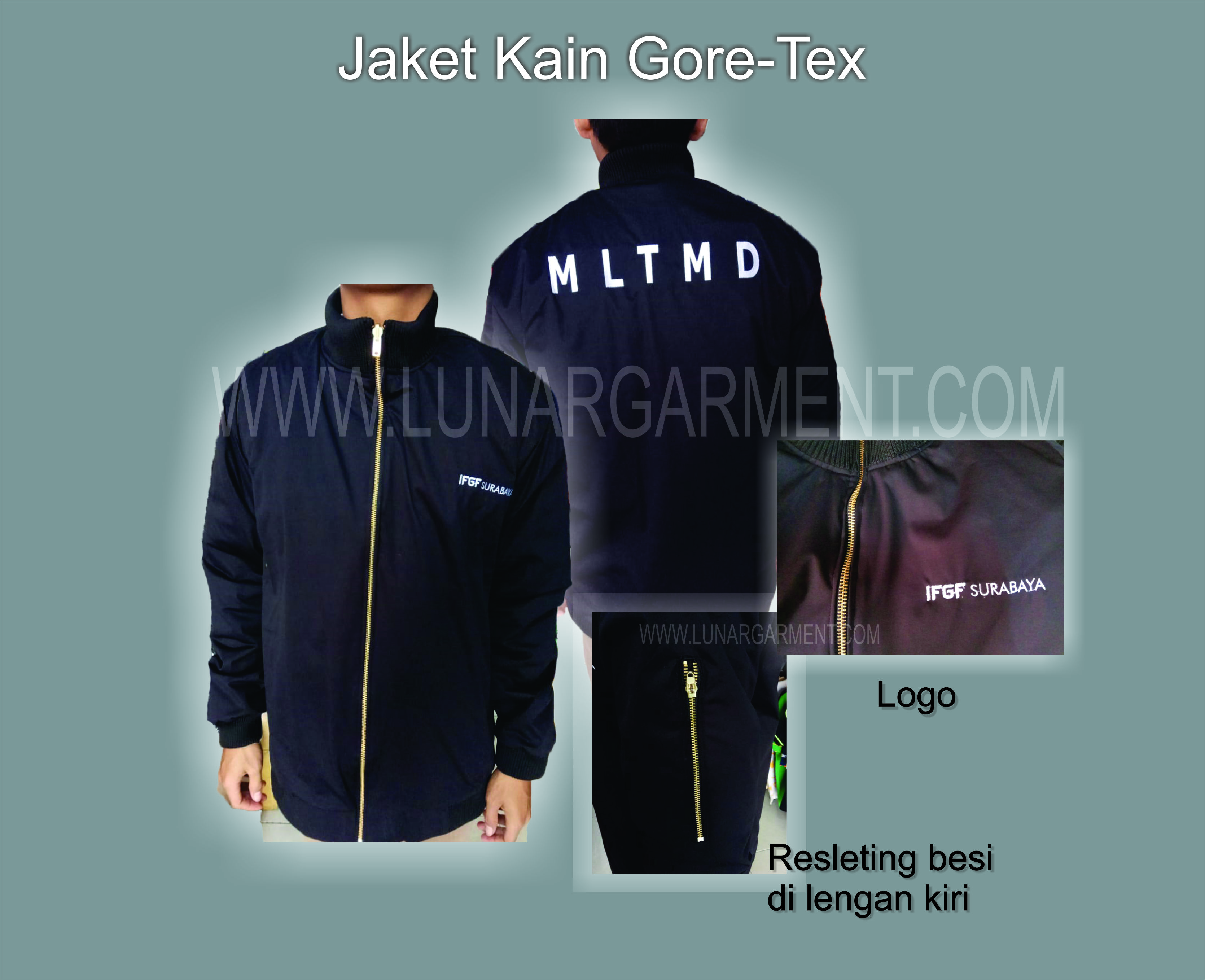 Hasil Produksi Jaket Kain GoreTex M L T M D Lunar
